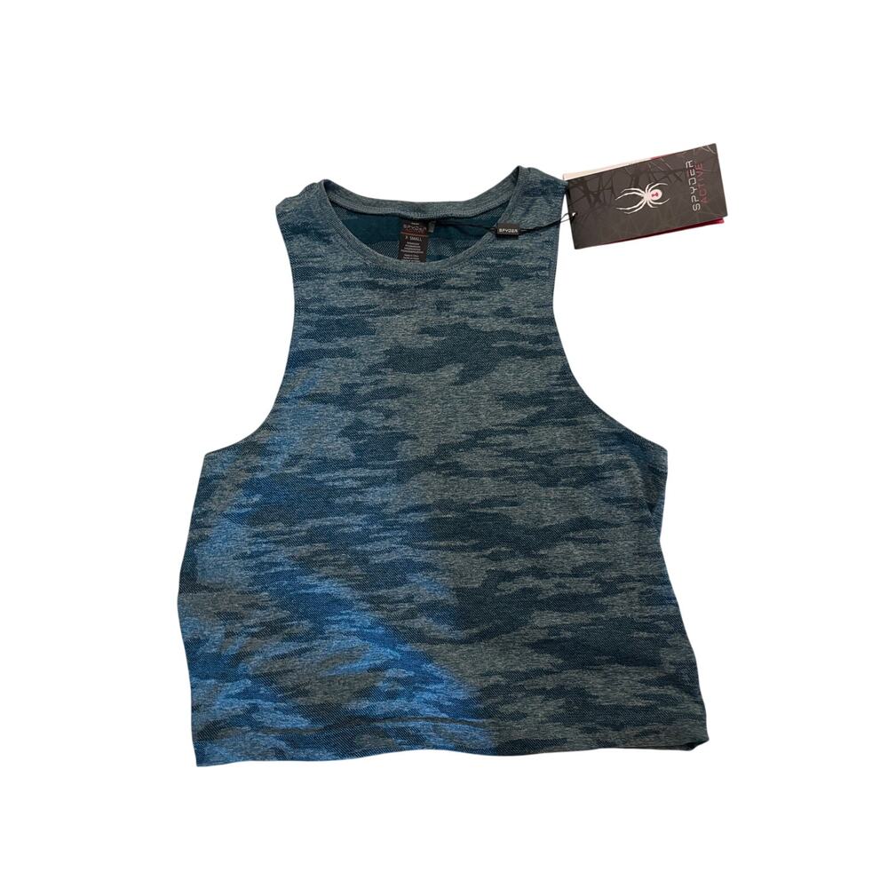 Spyder Active Seamless Knit Camo Crop Tank SZ XS NWT